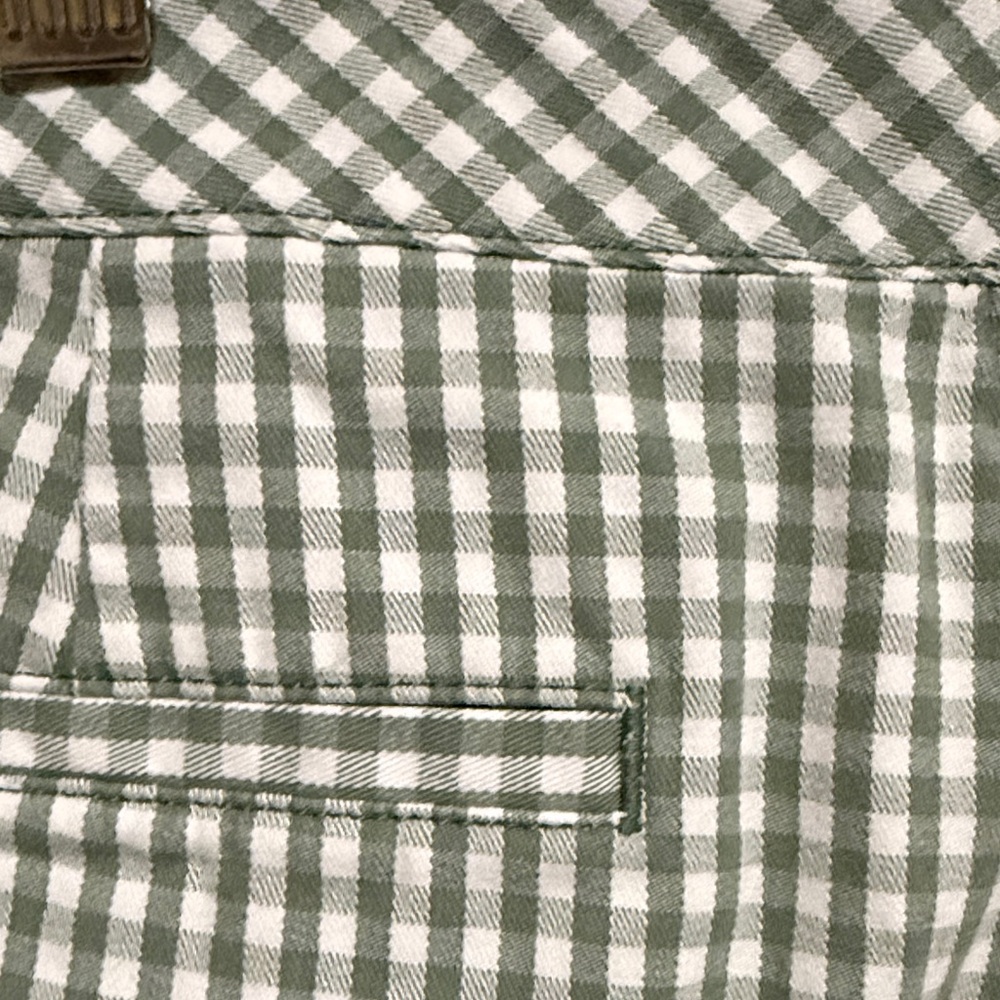 Lands' End Women’s Gingham Checkered High Waist Shorts - Picture 4 of 11